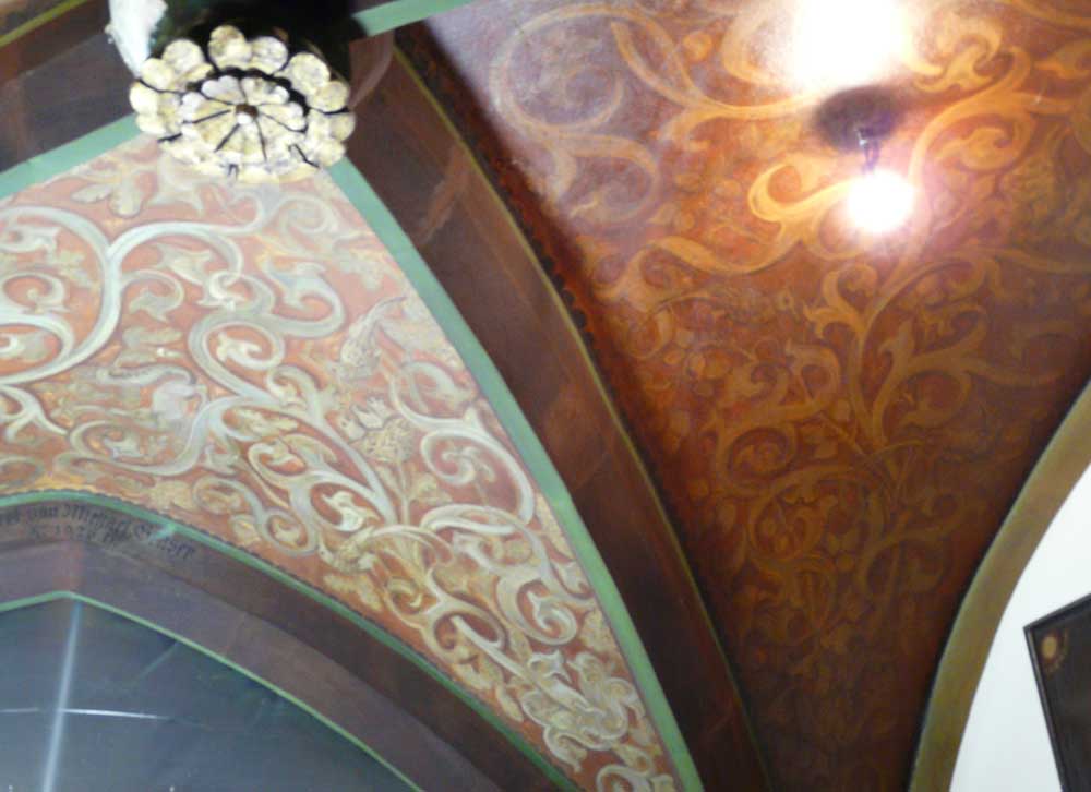 partially restored ceiling