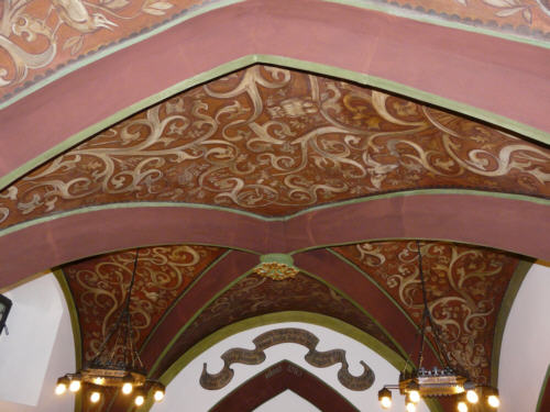 restored 14th century arched ceiling